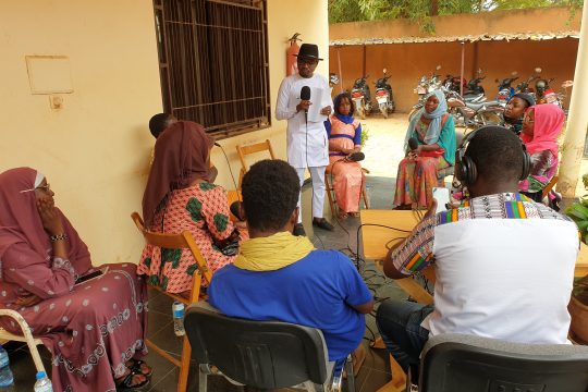 Enregistrement de l'émission "Tous à la fada" au Studio Kalangou