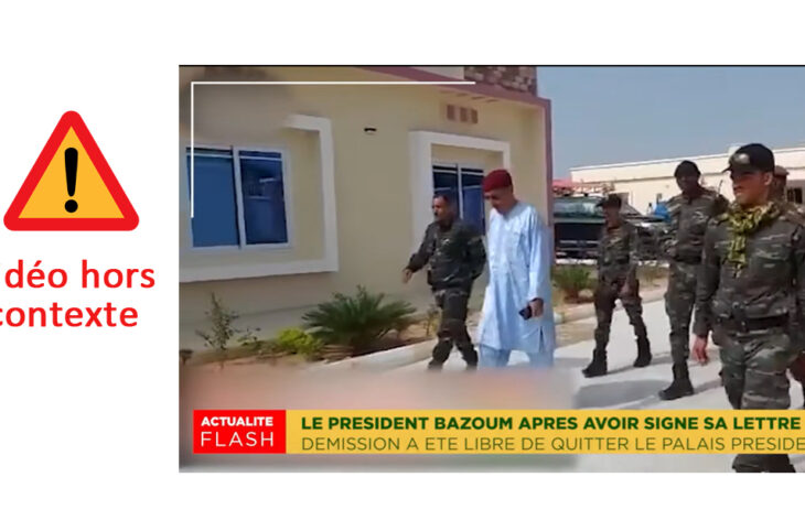 Cette vidéo ne montre pas le président Bazoum après sa démission