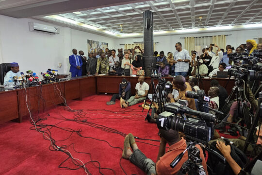 Photo du point de presse du premier ministre du Niger le 4 septembre 2023 - Photo par Ousmane Mamoudou pour Studio Kalangou