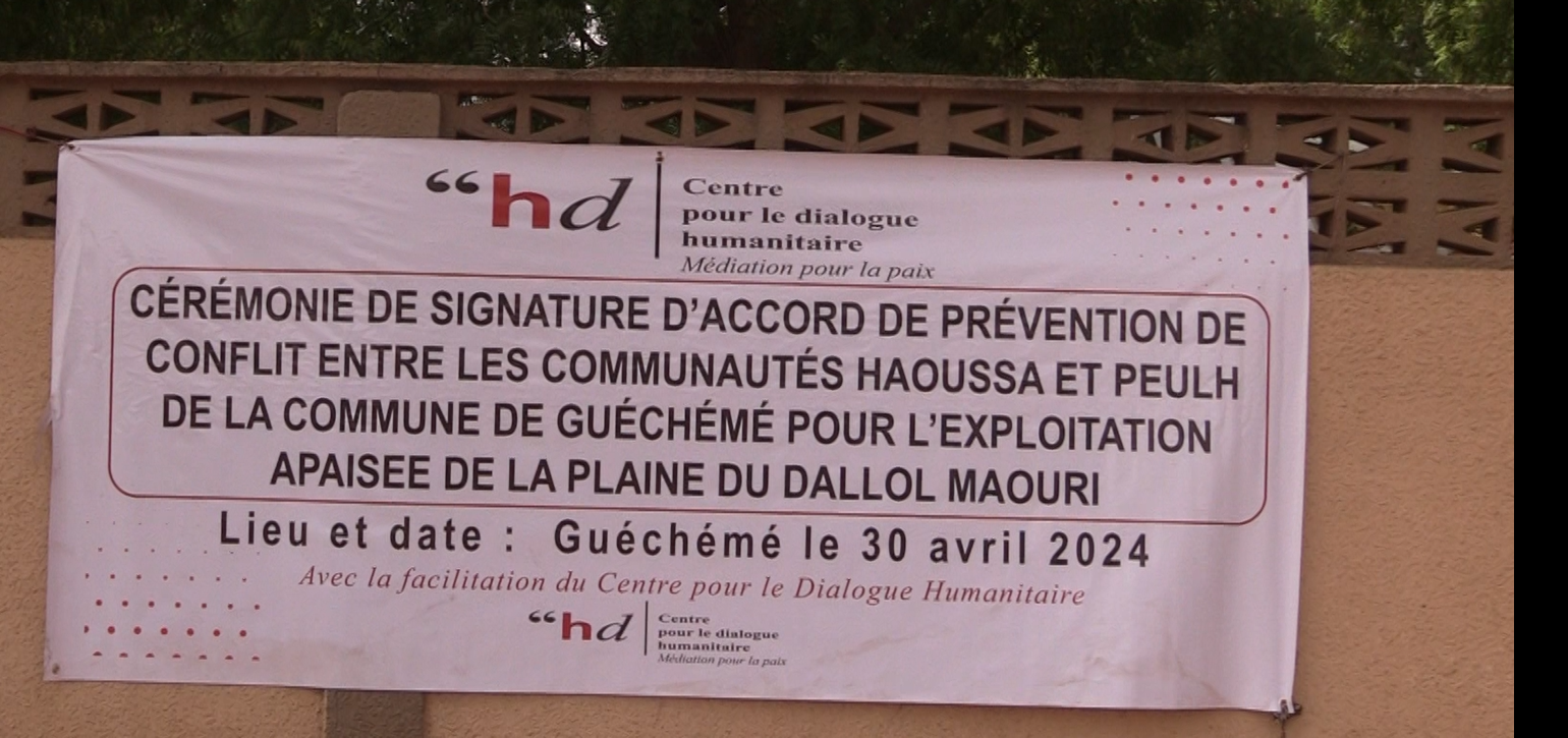 Signature accord de paix dans la commune de Guechémé