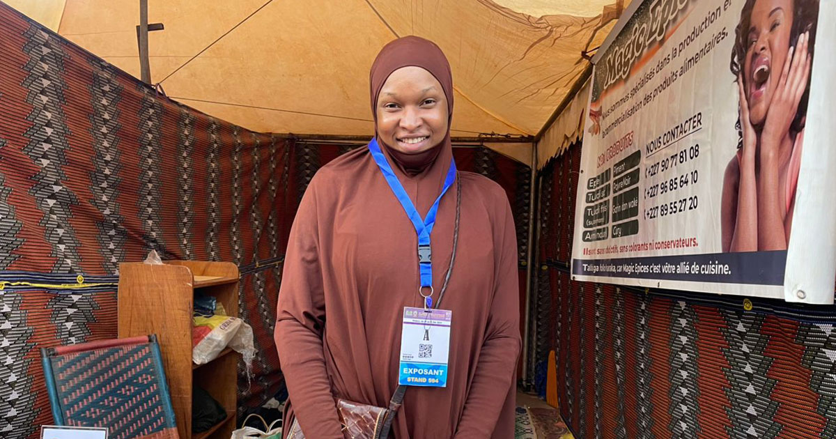 Mme Harouna Mariam Diakité, jeune entrepreneure spécialisée dans la production d’épices