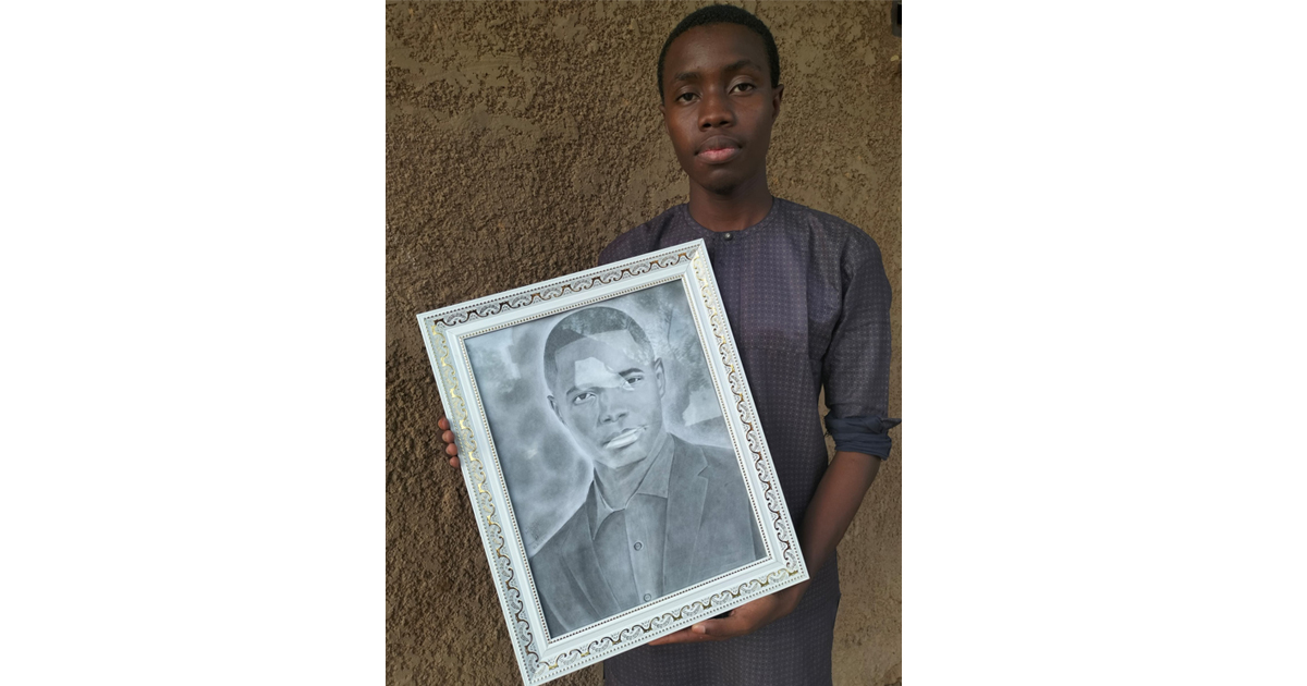 Portrait de Harouna Lawali, jeune artiste peintre